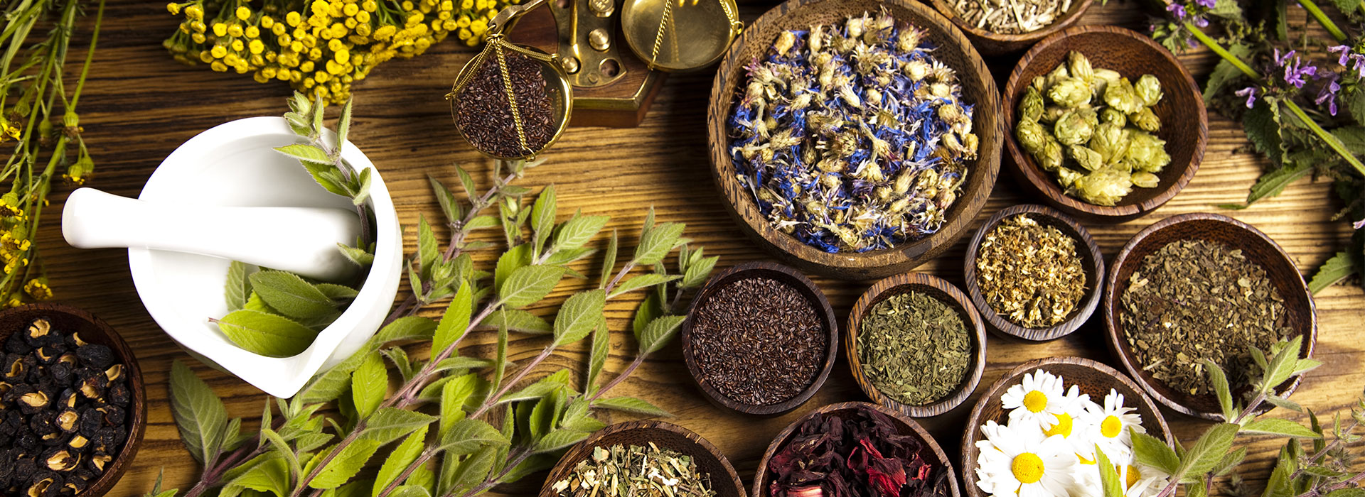 flower petals in bowls